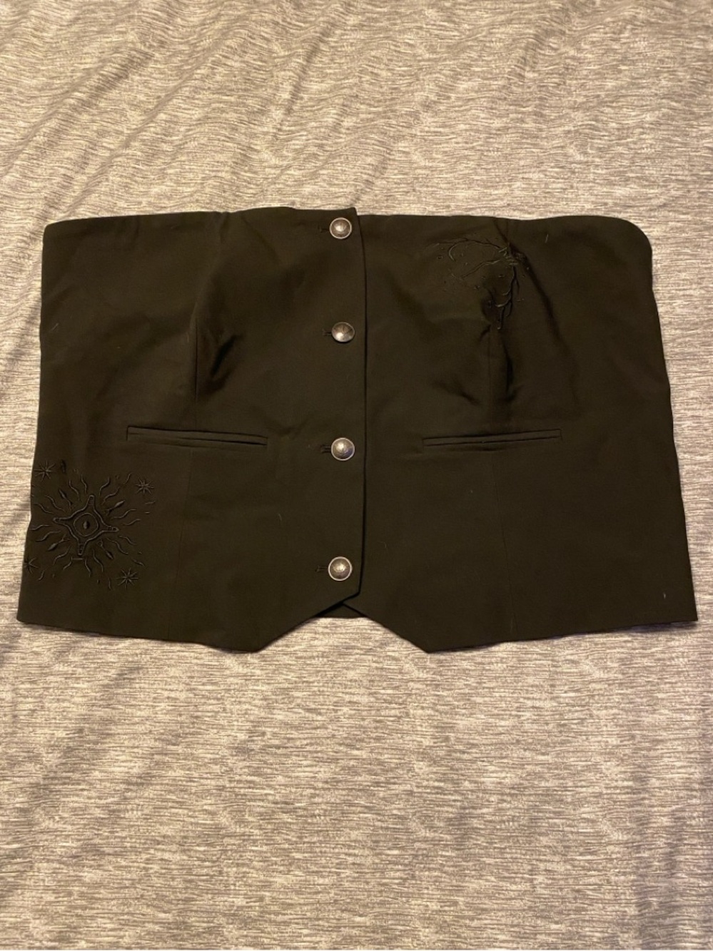 NWT Disturbia Moonbow Embroidered Strapless Tailored Waistcoat